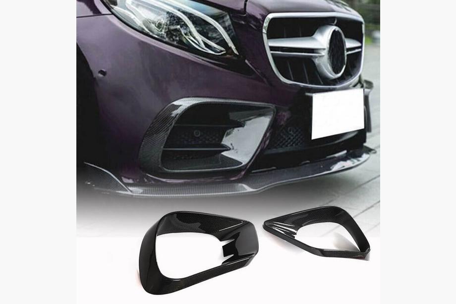 Mercedes E-Klasse Coupé C238 2016–2024 Voorbumper inserts (voor AMG-Line 2017-2019, carbon) Image