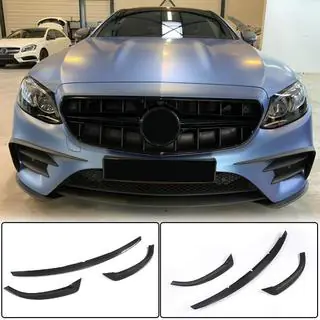 Front bumper lip add-on Lip (voor AMG-Line 2017-2019, carbon) foto 1