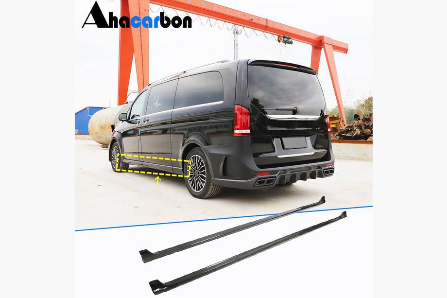 Mercedes Vito/V-klasse W447 2014– Sideskirts (lange wielbasis, carbon) Foto 1