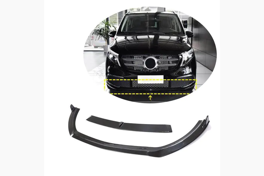 Mercedes Vito/V-klasse W447 2014– Front bumper lip (2020+, dry carbon) Image