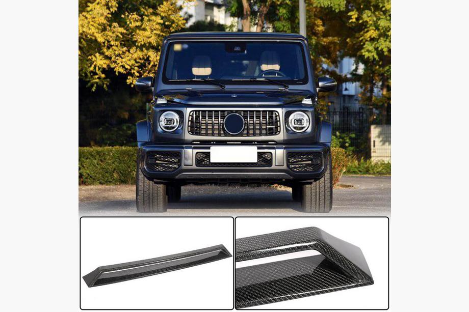 Mercedes G-Klasse W463 2018–2024 Voorbumper lip V2 (voor G63 AMG, dry carbon) Foto 1