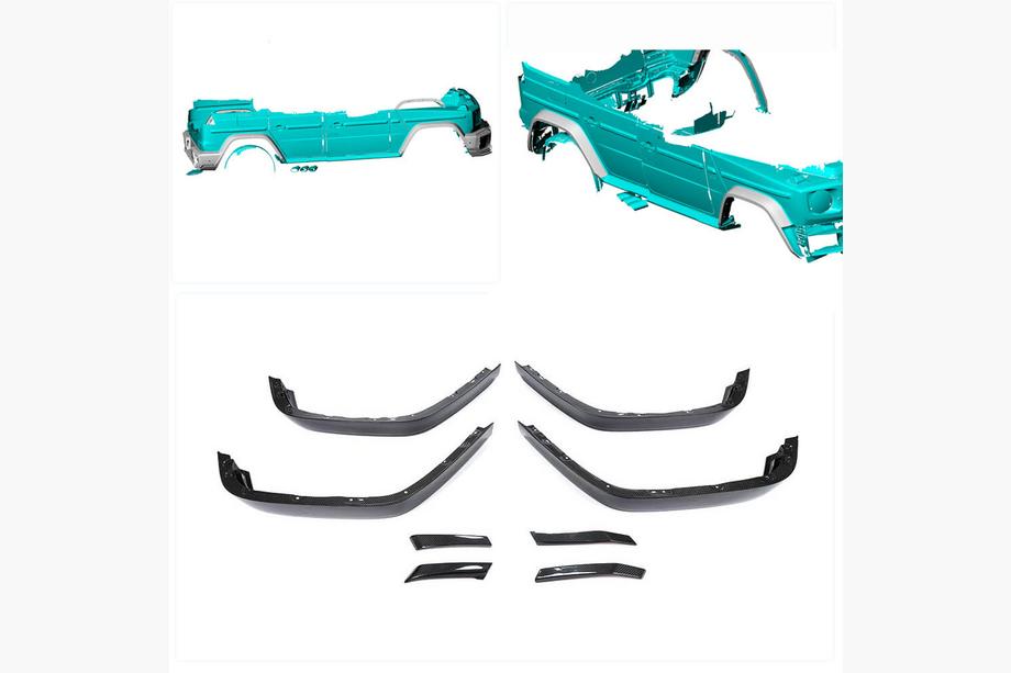 Mercedes G-Klasse W463 2018–2024 Wielkastverbreders (voor Carbon Set bodykit, carbon) Foto 2