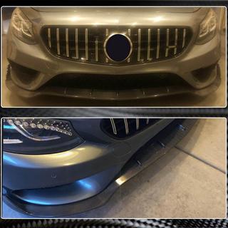 Voorbumper lip spoiler Lip V3 (voor AMG-Line 2015-2018, carbon) foto 4
