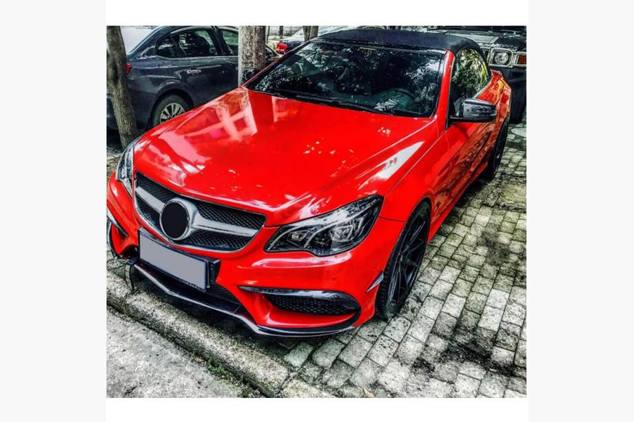 Mercedes E-Klasse Coupé C207 2010–2017 Carbon voorbumper inserts (voor AMG-Line 2014-2016) Foto 3