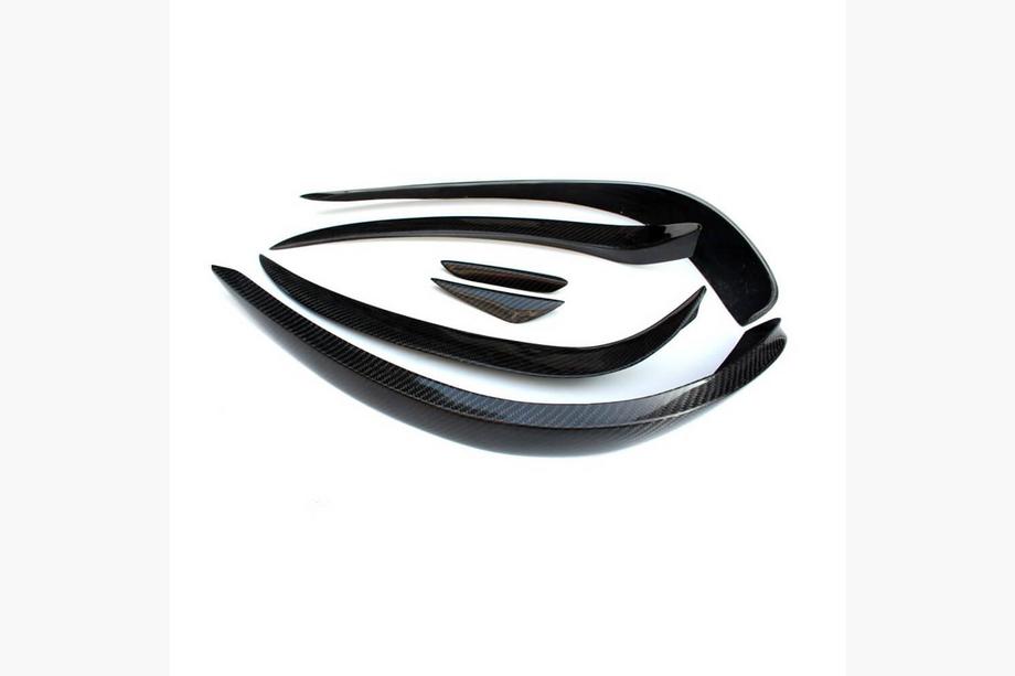 Mercedes E-Klasse Coupé C207 2010–2017 Carbon voorbumper inserts (voor AMG-Line 2014-2016) Foto 4