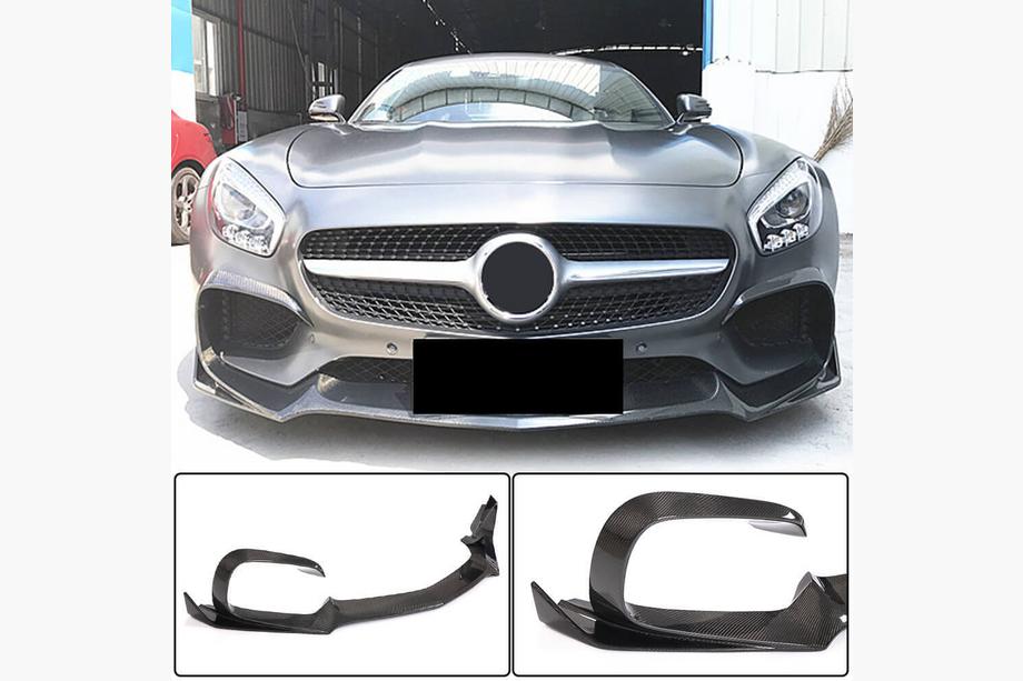Mercedes AMG GT C190/R190 2014–2022 Voorbumper lip Lip (voor 2015-2017, carbon) Image
