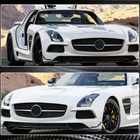 Mercedes SLS C197 2010–2014 Voorbumper flaps Flap V1 (carbon) foto 5