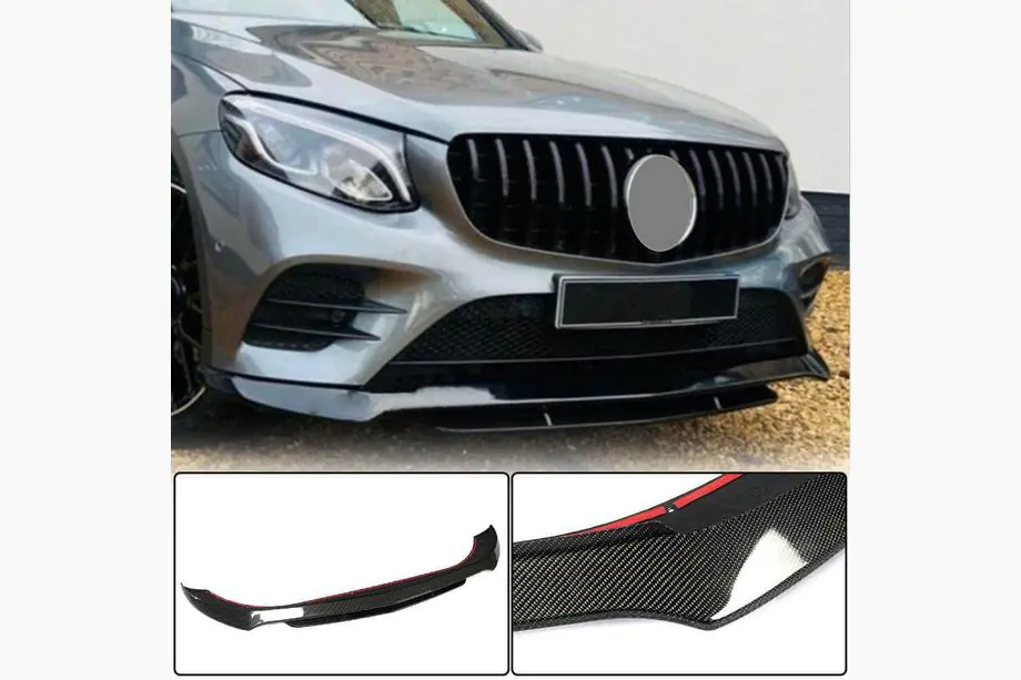 Mercedes GLC Coupé C253 2016–2023 Frontbumper lip (voor AMG-Line/GLC43 AMG, carbon) Image