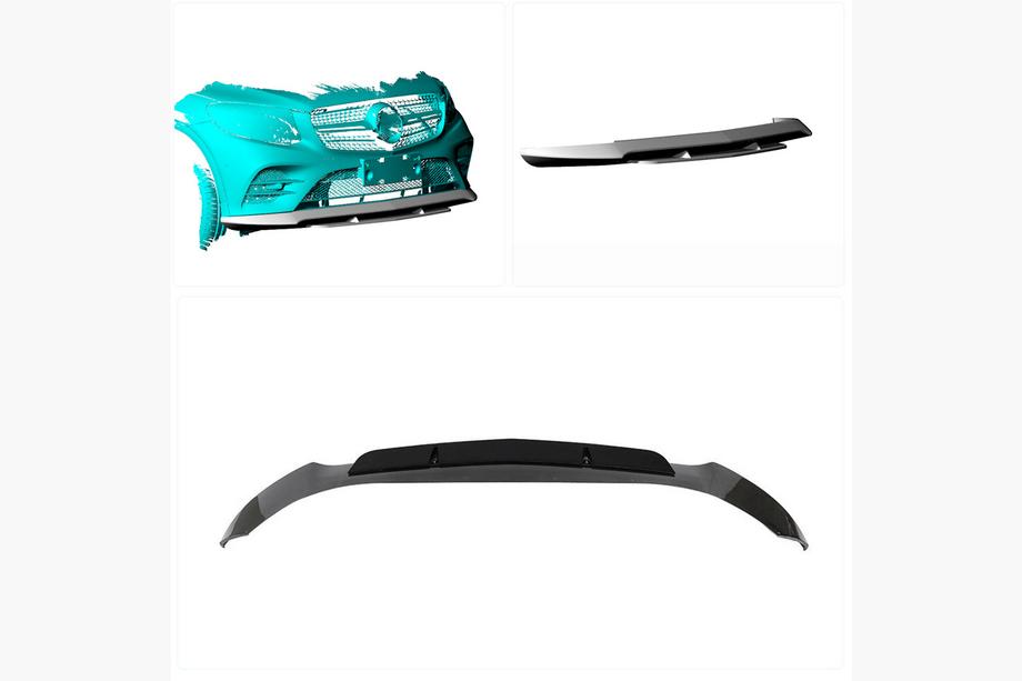 Mercedes GLC X253 2015–2022 Frontbumper lip (voor AMG-Line/GLC43 AMG, carbon) Foto 3