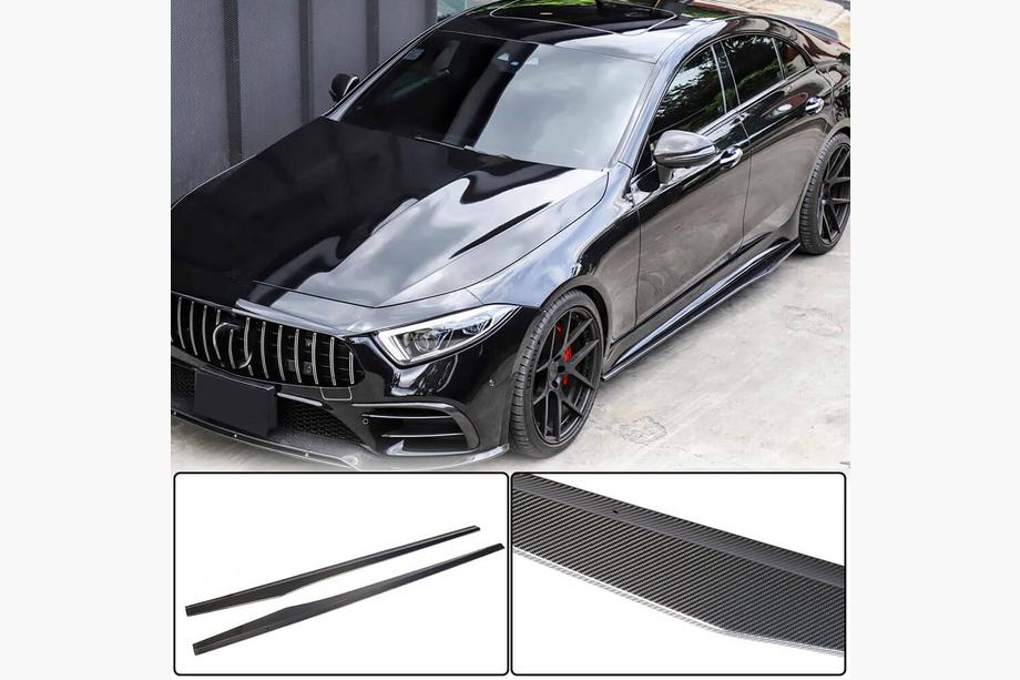 Mercedes CLS C257 2018– Sideskirts V1 (voor AMG/AMG-Line 2018-2020, carbon) Foto 1