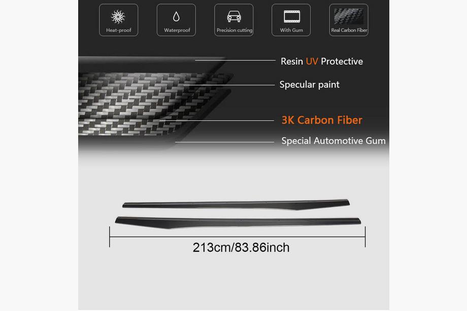 Mercedes CLS C257 2018– Sideskirts V1 (voor AMG/AMG-Line 2018-2020, carbon) Foto 6