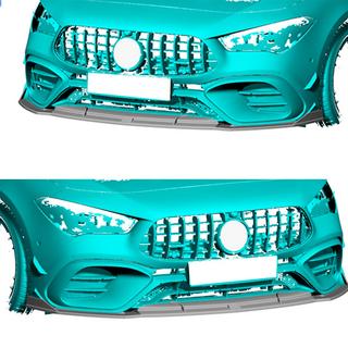 Frontbumper lip (voor CLA45 AMG SD, carbon) foto 2