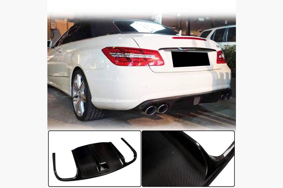 Mercedes E-Klasse Coupé C207 2010–2017 Achterbumper diffuser (voor E63 AMG 2009-2013, carbon) Image