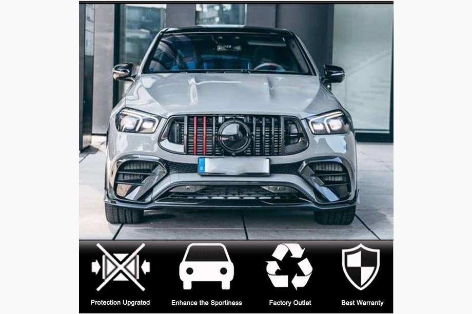 Mercedes GLE Coupé C167 2019– Inserts voor de voorbumper (voor GLE 350/GLE450/GLE63 2019-2023, carbon) Foto 2