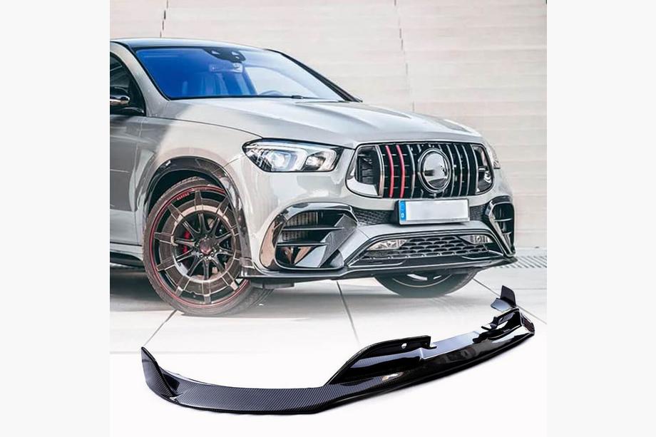 Mercedes GLE W167 2018– Frontbumper lip spoiler (voor GLE53/AMG-Line 2019-2023, carbon) Image