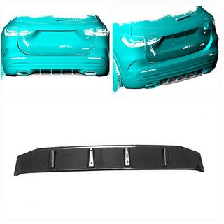 Achterbumperdiffuser (voor AMG-Line, carbon) foto 2