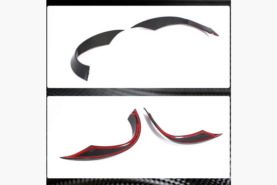 Mercedes SLK R172 2011–2016 Carbon afdekkappen voor de voorbumper (voor Base 2016-2020) Foto 4