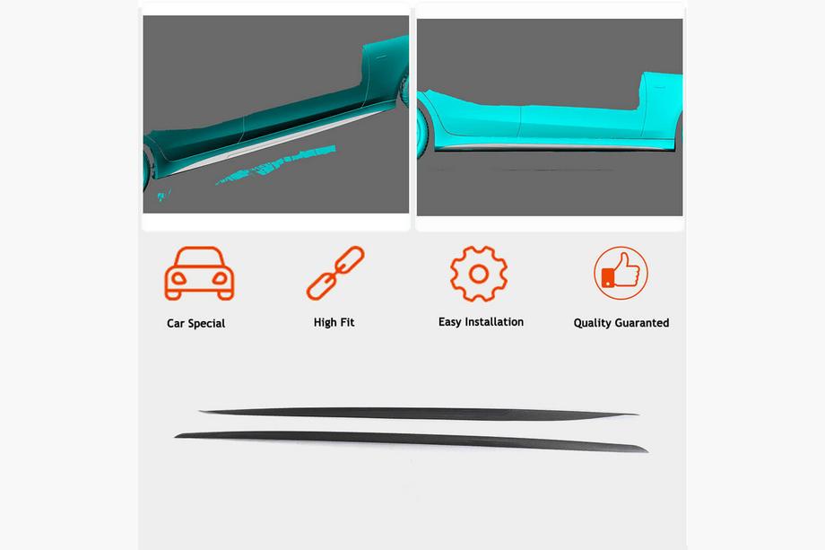 Mercedes CLS C257 2018– Sideskirts V2 (voor AMG/AMG-Line 2018-2020, carbon) Foto 2