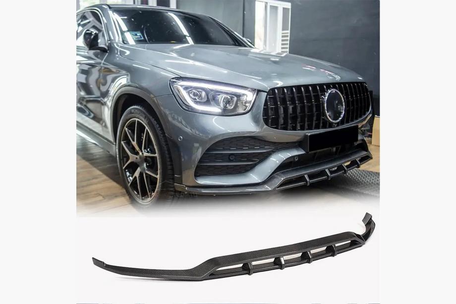 Mercedes GLC X253 2015–2022 Front bumper lip spoiler Lip (voor AMG-Line 2020+, carbon) Foto 1