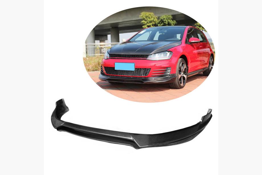 Volkswagen Golf 7/E-Golf 2012–2020 Voorbumper lip Lip V1 (voor GTI HB 2012-2017, carbon) Image