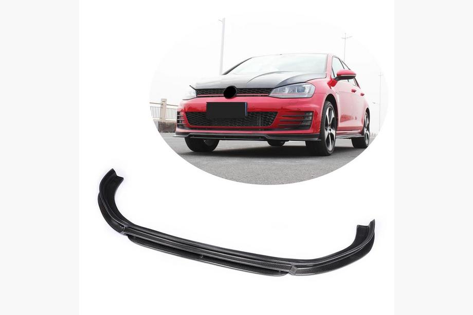 Volkswagen Golf 7/E-Golf 2012–2020 Frontbumper lip Lip V3 (voor GTI HB 2012-2017, carbon) Foto 1