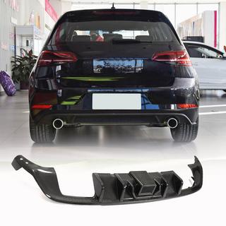 Achterbumper diffuser (voor Base/R/GTI HB 2017-2020, carbon) foto 1