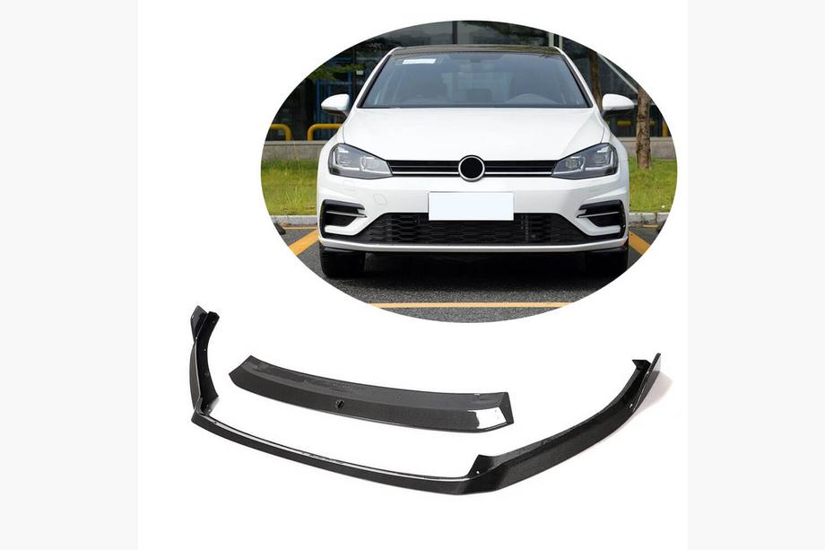 Volkswagen Golf 7/E-Golf 2012–2020 Voorbumperlip Lip V2 (voor R/R-Line 2017-2020, carbon) Foto 1