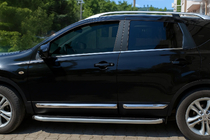 Nissan Qashqai 2010–2014 OmsaLine deurlijsten (set van 4, RVS) foto 1