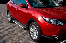 Nissan Qashqai 2014–2021 Zijsteps Line (2 stuks, aluminium) foto 1
