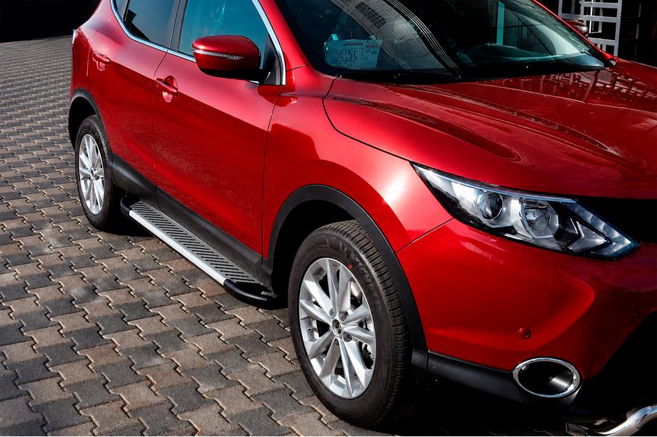 Nissan Qashqai 2014–2021 Zijsteps Line (2 stuks, aluminium) Image