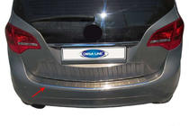 Opel Meriva 2010–2017 OmsaLine rvs chromen achterbumperbeschermer foto 1