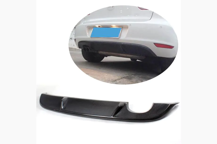 Volkswagen Golf 6 2008–2014 Achterbumper diffuser V1 (voor Base HB 2010-2013, carbon) Image