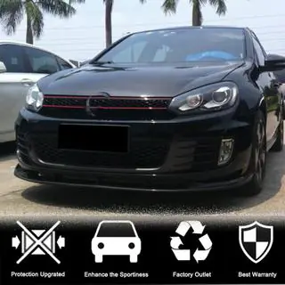 Voorbumper lip Lip V2 (voor GTI HB 2010-2013, carbon) Volkswagen Golf 6 2008–2014 foto 2