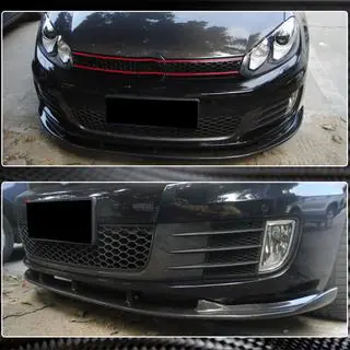 Voorbumper lip Lip V2 (voor GTI HB 2010-2013, carbon) Volkswagen Golf 6 2008–2014 foto 4