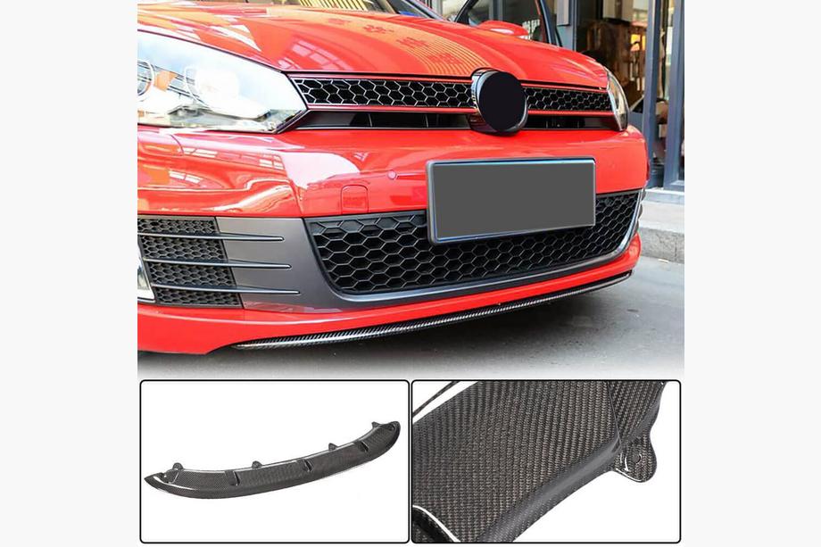 Volkswagen Golf 6 2008–2014 Voorbumper lip Lip V3 (voor GTI HB 2010-2013, carbon) Image