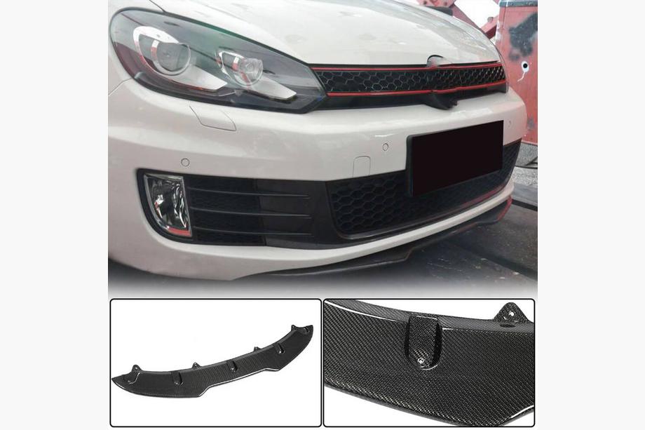 Volkswagen Golf 6 2008–2014 Frontsplitter Lip V4 (voor GTI HB 2010-2013, carbon) Image