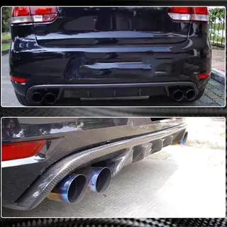 Achterbumper diffuser V1 (voor GTI HB 2010-2013, carbon) Volkswagen Golf 6 2008–2014 foto 2