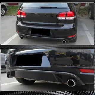 Achterbumperdiffuser V2 (voor GTI HB 2010-2013, carbon) Volkswagen Golf 6 2008–2014 foto 3