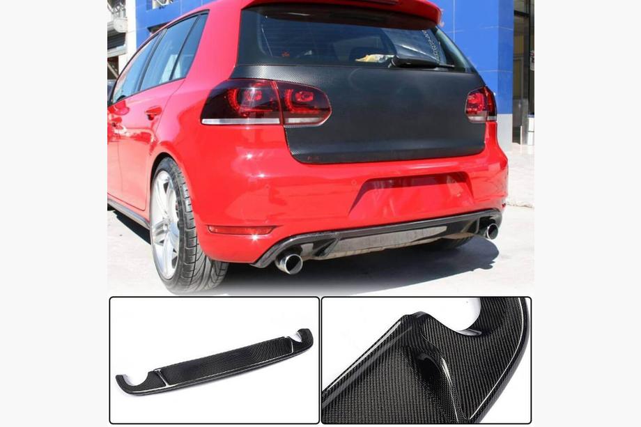 Volkswagen Golf 6 2008–2014 Achterbumperdiffuser V2 (voor GTI HB 2010-2013, carbon) Foto 1