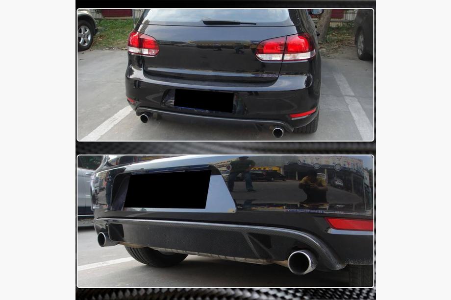 Volkswagen Golf 6 2008–2014 Achterbumperdiffuser V2 (voor GTI HB 2010-2013, carbon) Foto 3