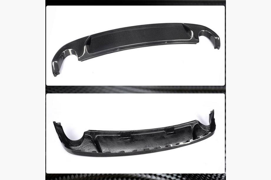 Volkswagen Golf 6 2008–2014 Achterbumperdiffuser V2 (voor GTI HB 2010-2013, carbon) Foto 4