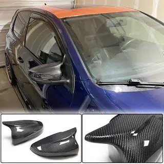 Spiegelkappen V2 (voor HB 2010-2013, carbon) Volkswagen Golf 6 2008–2014 foto 2