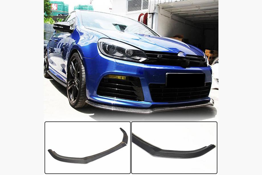 Volkswagen Golf 6 2008–2014 Voorbumper lip Lip V1 (voor R HB 2010-2013, carbon) Image