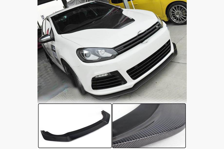 Volkswagen Golf 6 2008–2014 Voorbumperlip Lip V2 (voor R HB 2010-2013, carbon) Image
