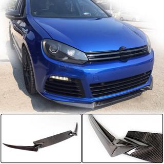 Voorbumper lip Lip V3 (voor R HB 2010-2013, carbon) Volkswagen Golf 6 2008–2014 foto 1