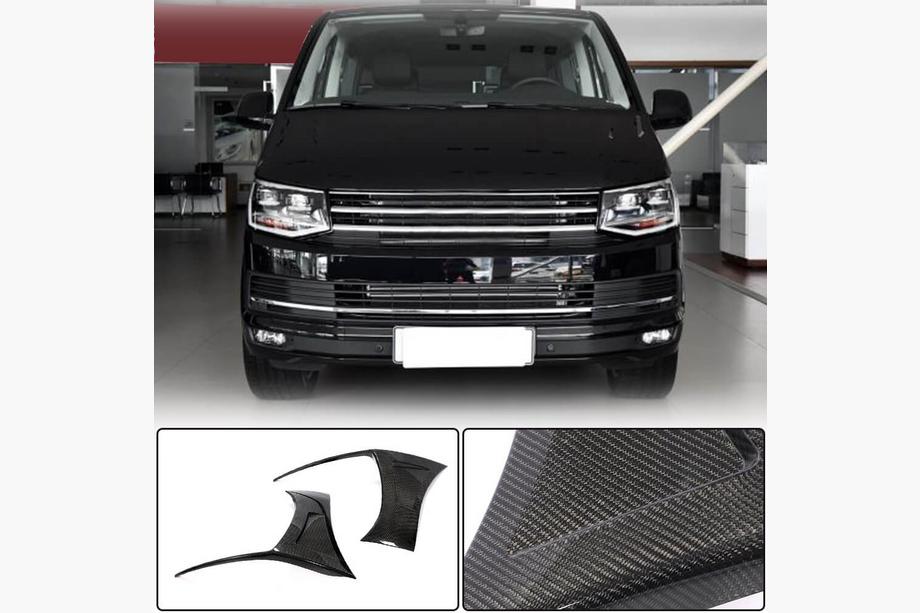 Volkswagen T6 2015–2024 Carbon frontbumper splitters (voor 2015-2019) Image