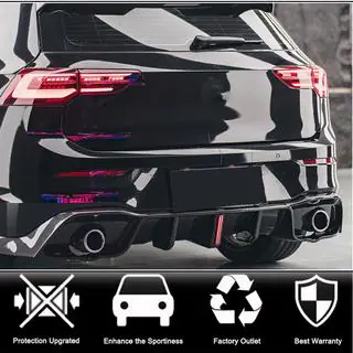 Achterbumper diffuser (voor GTI HB, carbon) foto 2