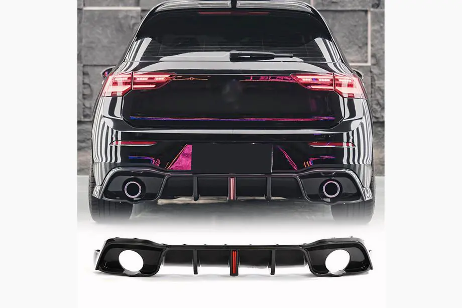 Volkswagen Golf 8 2019– Achterbumper diffuser (voor GTI HB, carbon) Image