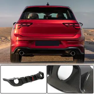 Achterbumper diffuser (voor GTI HB, dry carbon) foto 1