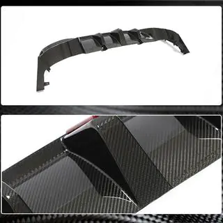 Achterbumper diffuser (voor GTI HB, dry carbon) foto 3